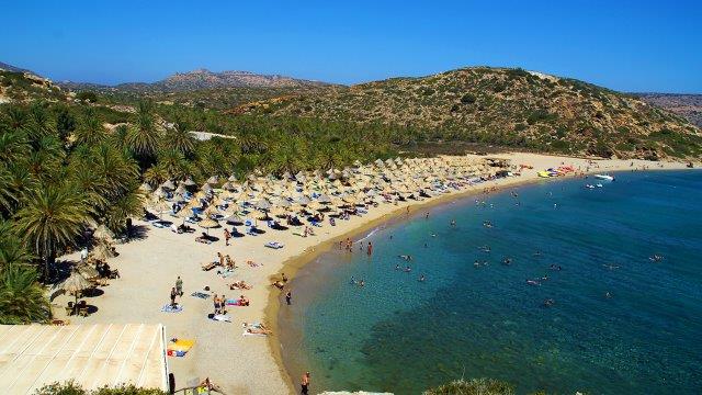 Vai peskovita plaža Krit, Grčka